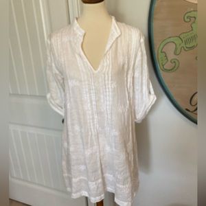 CP Shades tunic embroidered top